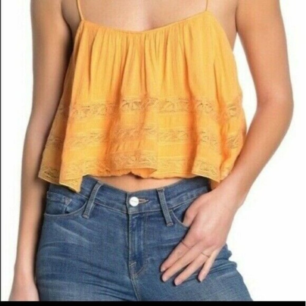 Free People Home Again Cropped Lace Camisole - Picture 3 of 10